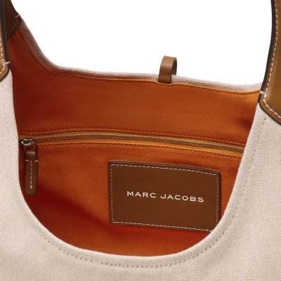 THE LEATHER-TRIM CANVAS BELTED SACK BAG
